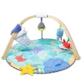 thumbnail image 4 of Melissa & Doug Ocean Easy-Fold Wooden Play Gym for Infants, Reversible Mat, 5 Soft Toys, Birth to 9 Months - FSC-Certified, 4 of 5