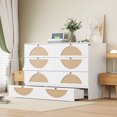 thumbnail image 3 of Full Size Murphy Bed Cabinet with Large Capacity Drawers, Convenient Murphy Bed with USB Interface, for Bedroom, White, 3 of 9