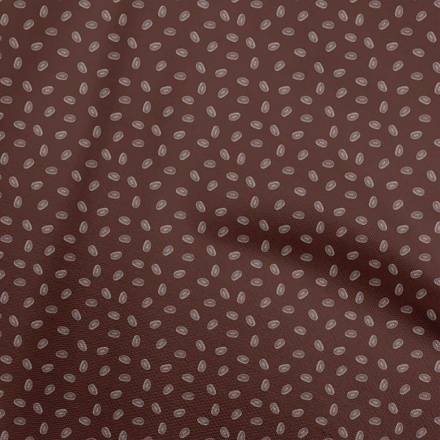 oneOone Tissu Popeline de Coton Brun Foncé Matériau de Robe Oignon Tissu Imprimé Tissu au Mètre 56 Pouces de Large
