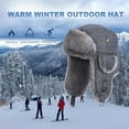 thumbnail image 6 of HEYANN Winter Trapper Hat,Wool Faux Fur Aviator Ski Trapper Trooper Pilot Snow Eskimo Hat with Ear Flaps for Men & Women, 6 of 7