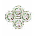 thumbnail image 7 of 13 Inch Round Placemats Set of 4, Spring Botanical Non Slip Heat Insulation PP Table Mats, Garden Birds Floral Leaves Gray Woodn Washable Place Mats for Kitchen Dining Party Table Decor, 7 of 7