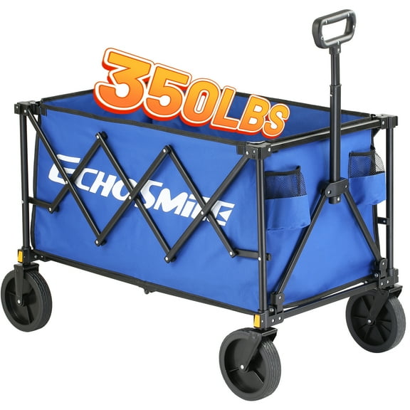 Blue 5.65 cu. ft Metal Garden Cart