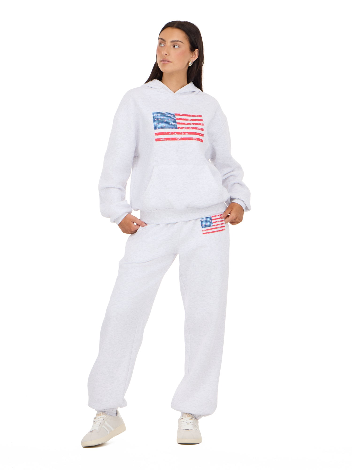 Forever 21 Women's and Women's Plus Americana Oversized Hoodie, Sizes XXS-4X
