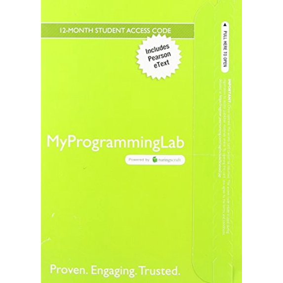 Pre-Owned MyLab Programming with Pearson eText -- Access Card -- for Starting Out with Java: From Control Structures through Objects (MyProgrammingLab (Access Codes)) Paperback