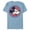 Ocean Blue, variant on Mickey Mouse Red White and Blue Retro Americana - Short Sleeve Blended T-Shirt for Adults - Customized-Black