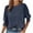 Dark Blue, variant on Scyoekwg Trendy Womens Half Sleeve Tops Elegant Round Neck Shirts Loose Lightweight Blouses Summer Solid Color Casual Basic T Shirts Blouses Pink XL(10)