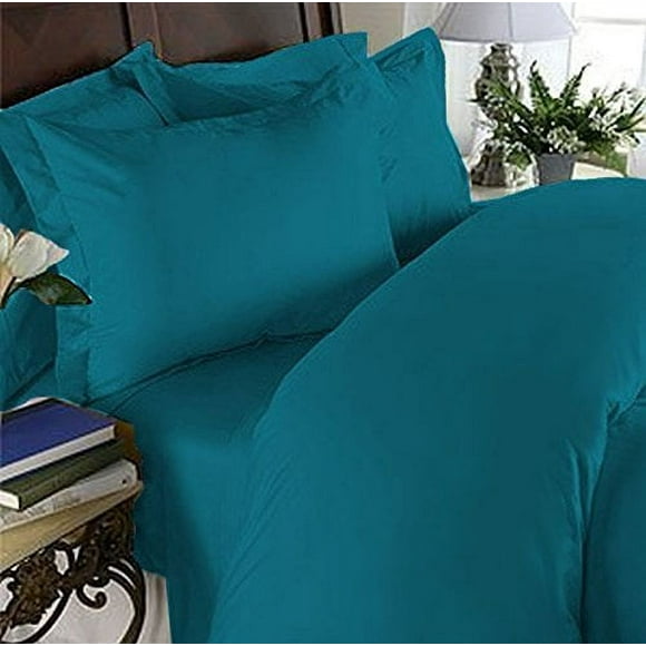 Elegant Comfort 4 Piece 1500 Thread Count Luxury Silky Soft Egyptian Quality Coziest Sheet Set, Queen, Turquoise