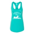 thumbnail image 2 of Missed Your Call Fishing Line Joke Fishing Ladies Racerback Tank Top, Tahiti Blue, Medium, 2 of 3