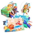 thumbnail image 3 of A Baby Cloth Book With Hand Puppet Forest Animal Theme Tear Proof Fabric Educational Toy For Early Learning 26.5X12X2.5 Inches, 3 of 6