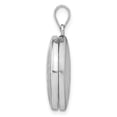 thumbnail image 4 of Auriga 925 Sterling Silver 20mm Grooved and Tree Round Locket Pendant for Women(L-28.5mm, W-20.45mm), 4 of 6