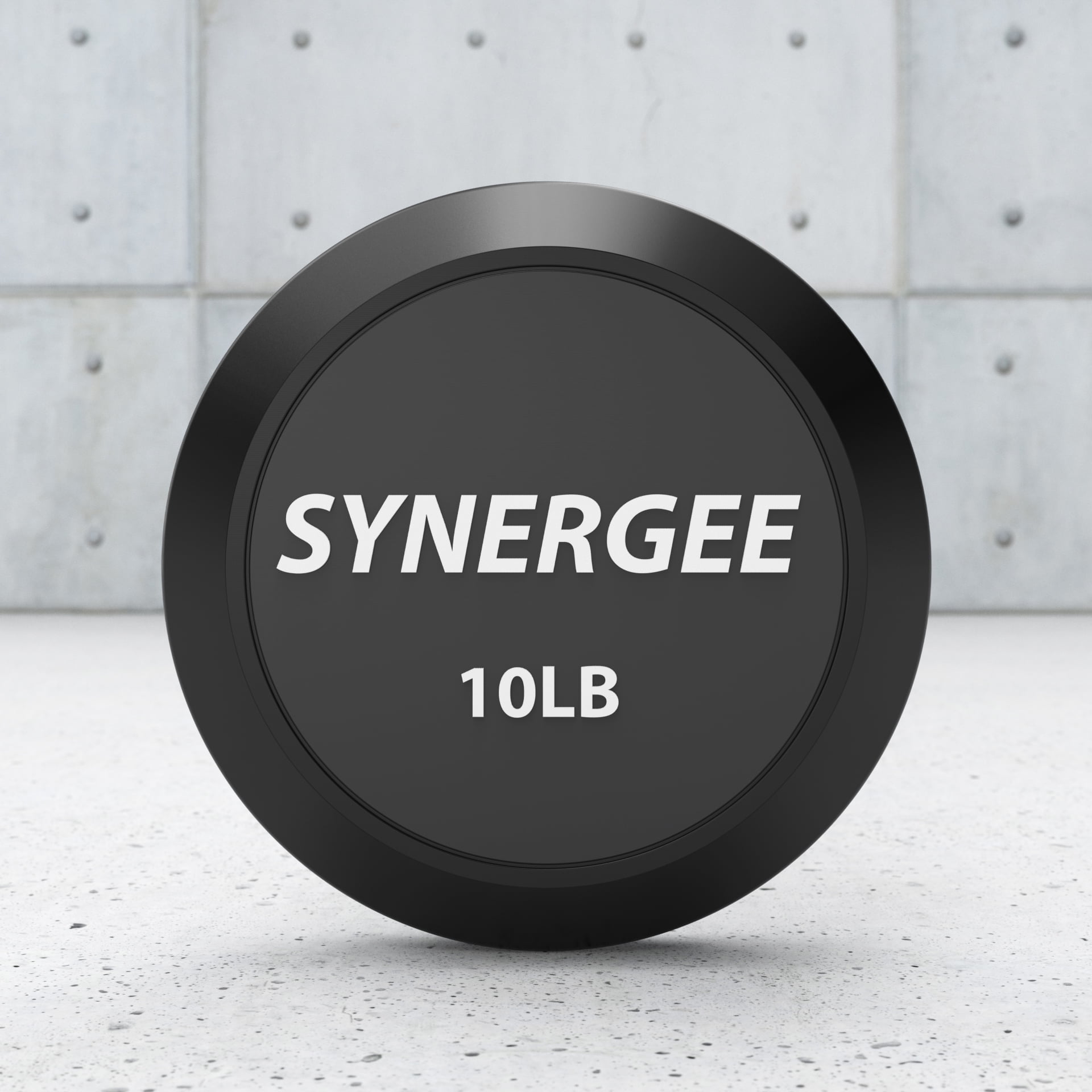 Synergee Fixed 10LB Easy Curl Bar Pre Weighted Curved Steel Bar with Rubber Weights - Fixed Weight