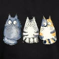 thumbnail image 3 of CafePress - Three 3 Cats Hoodie (Dark) - Pullover Hoodie, Classic, Comfortable Hooded Sweatshirt, 3 of 4