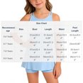 thumbnail image 3 of Piuwrlz Girl Swimsuit 7 Years Kids Swimwear 2PC Sets Beach Swimming Suit Light Blue Size 7 Years, 3 of 6