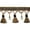 #02/36, variant on Paulette Collection - 4" width BEADED TASSEL FRINGE (25 Yard Roll) - BF-4027-17/38 Wine Red and Toffee