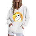 thumbnail image 1 of Neewe Women's Hoodies Long Sleeve Sweatshirts Halloween Printed Drawstring Pullover Tops with Pocket Casual Loose Blouses Tunic, 1 of 4
