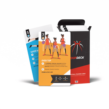 HoopDeck Basketball Training Cards – 52 Cards to Improve Skills, Ball Handling, Shooting, Ability, Fitness and Agility …