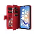 thumbnail image 4 of Compatible with Samsung Galaxy A34 5G Wallet Case with Card Slots PU Leather Zipper Flip Folio Cover, 4 of 5