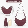 thumbnail image 6 of Saddle Bag for Women Shoulder Bag Crescent Purse Trendy Crossbody Bag Hobo Handbag, 6 of 6