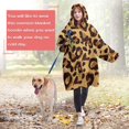 thumbnail image 4 of Yellow and Brown Of Leopard Print Wearable Oversized Blanket,Wearable Blanket Hoodie for Adults,Cozy Hooded Blankets with Super Pockets,Super Warm Fuzzy Pullover for Women & Men, 4 of 6