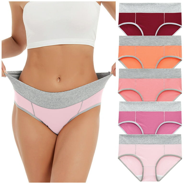 KaLI_store Womens Underwear Seamless Womens High Waist Cotton Panties C  Section Recovery Postpartum Soft Stretchy Full Coverage Underwear