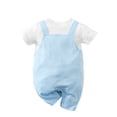 thumbnail image 2 of HWJAD Baby Boys Girls Rompers Short Sleeve Cotton Toddler Octopus Jumpsuit Summer Baby Clothes One-Piece Outfit, 2 of 5
