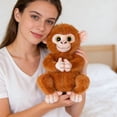 thumbnail image 5 of WKSCLPAI Punch Monkey Plush, Punch The Monkey Plush Stuffed Animal Plush Toy, Adorable Protect The Monkey, 2Pc Soft Fluffy Cuddly Cuddle Buddy Plush, 5 of 8
