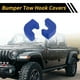 thumbnail image 3 of Cubiertas del gancho de remolque del parachoques del automóvil Unique Bargains para Jeep Wrangler JK JL Gladiator TJ 2007-2023, tapa de gancho de remolque de caucho azul 2pcs, 3 of 6