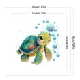 thumbnail image 2 of Hilo de bordar, kit completo de punto de cruz de tortuga impresa de algodón ecológico de 18 quilates (D92), 2 of 9
