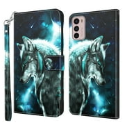For Motorola Moto G42 3D Painting Pattern TPU + PU Leather Phone Case