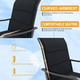 thumbnail image 5 of TROPOW Outdoor Swivel Bar Stools, All-Weather High Back Armrest Patio Chairs for Deck Lawn Garden Backyard, 5 of 7
