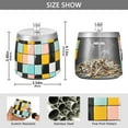 thumbnail image 2 of Yayeee Ashtray with Lid for Cigarette Smokeless Stainless Steel Home Ash Holder, Yellow Checkered Pattern, 2 of 7