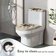 thumbnail image 4 of HELLHERO Toilet Lid Cover Set Pack of 2 U-Shaped Keep Dust Stain Holiday Dressing Cat and Daisy Pattern, 4 of 8