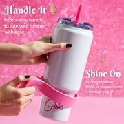 Paris Hilton 40oz Tumbler with Removable Handle - White