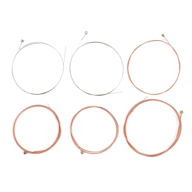 Cuerdas para instrumentos musicales Cuerdas para guitarra acústica de 6 uds., núcleo de acero, aleación de cobre y fósforo, cuerdas enrolladas para guitarra de 6 cuerdas Tomshoo Cuerdas para instrumentos musicales
