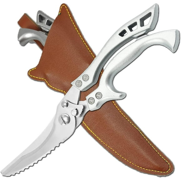 Upgrade Heavy Duty Stainless Steel Kitchen Scissors,multipurpose Ultra Sharp Utility Scissors, Professional Poultry Shears For Bone, Chicken, Meat, Fi