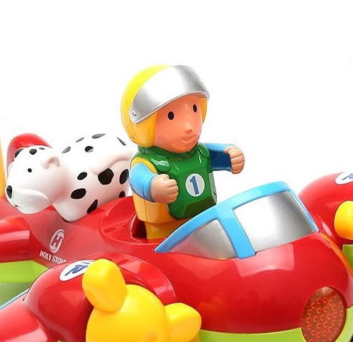 PlayWorld Gobbles of Giggles Cartoon RC Airplane for Kids - Red