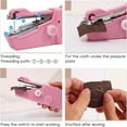 thumbnail image 2 of Mistaha Portable Handheld Electric Sewing Machine Kit with USB Power Cord - Beginner's Mini Sewing Machine, Cordless Battery Operated, Ideal for Quick Fixes - Pink Color, 2 of 6