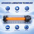 thumbnail image 2 of Blusmart A4 Thermal Laminator Machine 9", Hot & Cold Laminator with 10 Pouches, Fast Warm-Up, Bubble-Free Office Laminating Machine for Documents, 2 of 9