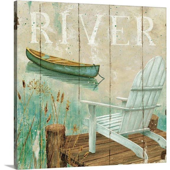 Great BIG Canvas | "Waterside IV" Canvas Wall Art - 20x20