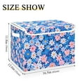 thumbnail image 5 of Yayeee Collapsible Cube Storage Bin with Lid Fabric Closet Decorative Basket with Handles, Blue Daisy, 5 of 7