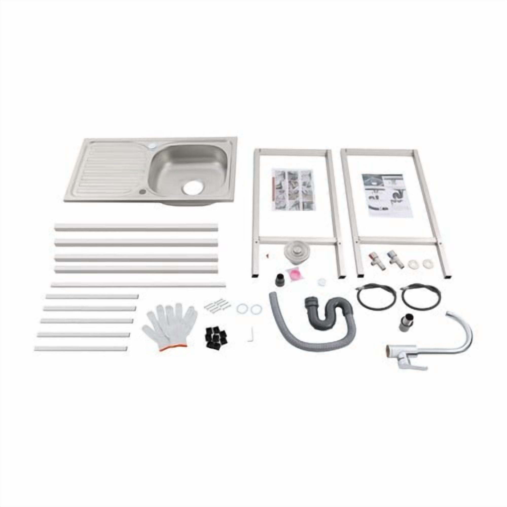 Utility Laundry Sink Kitchen Stainless Steel Single Bowl Sink Washing Station
