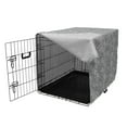 thumbnail image 3 of Abstract Dog Crate Cover, Hand Drawn Geometric Spiral Circles Round Shape Ring Forms Contemporary, Easy to Use Pet Kennel Cover Small Dogs Puppies Kittens, 7 Sizes, Charcoal Grey White, by Ambesonne, 3 of 6
