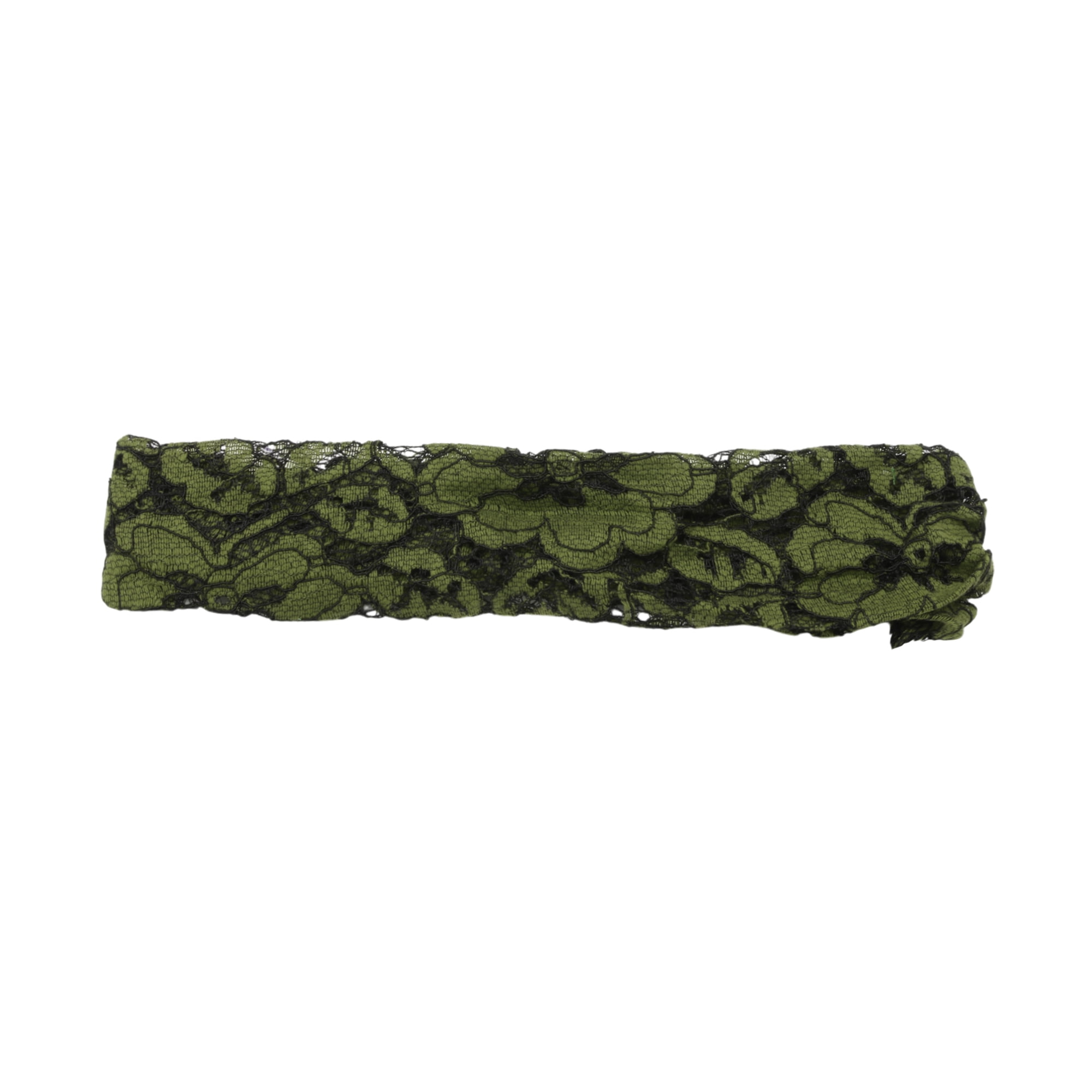 Unique Bargains Lotus Wide Lace Headband 1 Pc Green