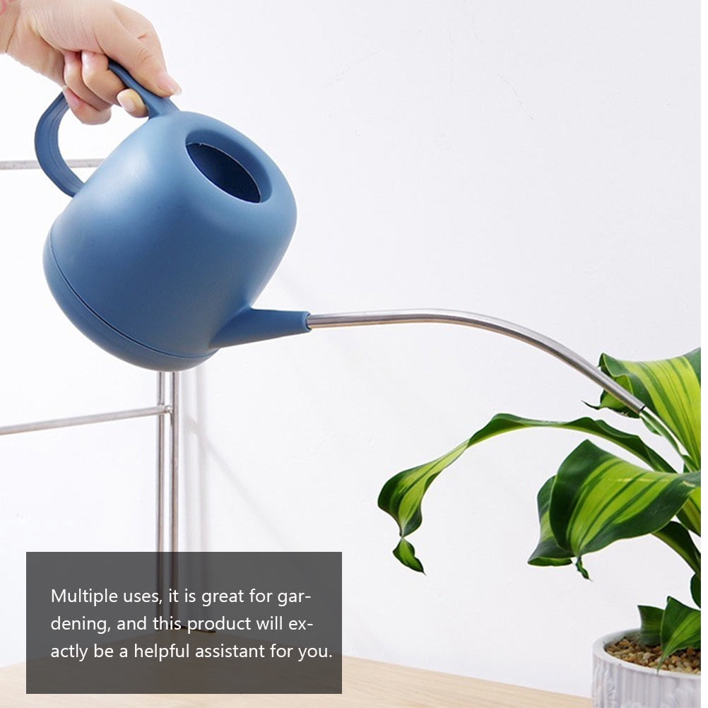 WRITWAA White Plastic Watering Can for Gardening and Home Use, Lightweight, , Simple Design, 1 Piece