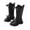 Black#kids shoe boot, variant on Cow Girl Boots Girls Preppy Mid Calf Lace Up Riding Boots Cute Pearl Bow PU Leather Side Zipper Punk Goth Boot Beige,7.5-8 Years