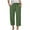 Army Green, variant on Women's Capri Pants Cotton Yoga Capris Drawstring Joggers Workout Sweatpants Loose Lounge Crop Pants Pockets (Grey, M)
