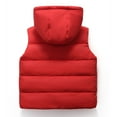 thumbnail image 6 of Gubotare Softshell Vest Kids Girls Puffer Vest Cropped Puffy Water Resistant with Pockets Lightweight Outerwear Vests Warm Sleeveless Size 10-11 (Red,10-11 Years), 6 of 9