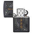 thumbnail image 4 of Zippo Logo Design Black Matte Pocket Lighter, 4 of 6
