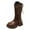 Brown, variant on CAICJ98 Girls Boots Knee High Lace Up Side Zipper Mid Calf Combat Boots Sparkly Rainbow Winter Kids Riding Boots (Toddler/Little Kid/Big Kid),1.5