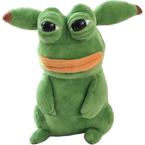Sleepy Frog Plush Cute Toy Creative Frog Stuffed Animals Green Frog Plushie- Hug and Cuddle with Squishy Fabric ,9.8'(Only for Age 14+)
